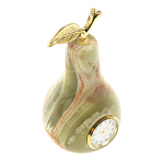 Часы настольные в виде груши из натурального камня Оникс Stone Clock варинант исполнения - 2 | Loft Concept в Нижнем Новгороде