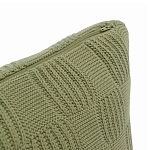 Подушка из хлопка рельефной вязки зеленого цвета Eden Line варинант исполнения - 2 | Loft Concept в Нижнем Новгороде