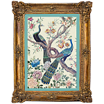 Постер в раме в стиле шинуазри Павлины на дереве Chinoiserie Imperial Garden Peacocks on a Tree Poster варинант исполнения - 1 | Loft Concept в Нижнем Новгороде