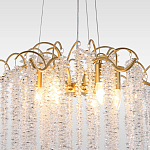 Люстра подвесная с изогнутыми золотистыми элементами и хрустальными подвесками FAIRYTREE Light варинант исполнения - 3 | Loft Concept в Нижнем Новгороде