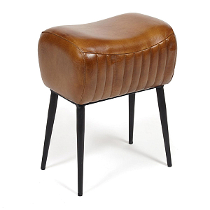 Пуф из кожи буйвола Industrial leather pouf