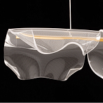 Люстра линейная с 3-мя белыми волнистыми плафонами Wave Line варинант исполнения - 6 | Loft Concept в Нижнем Новгороде