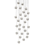 Люстра каскадня с 27-ю прозрачными шарообразными подвесами Bubbles Bocci варинант исполнения - 1 | Loft Concept в Нижнем Новгороде