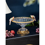 Чаша стеклянная с фигурками разноцветных попугаев на ободке 41 Eden Garden варинант исполнения - 2 | Loft Concept в Нижнем Новгороде