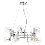 Люстра подвесная с 12-ю рельефными прозрачными плафонами из стекла и основанием цвета Хром Perforated Glass Bubbles варинант исполнения - 1 | Loft Concept в Нижнем Новгороде