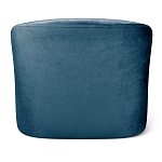 Стул с мягкой синей обивкой из велюра и подъемно-поворотным механизмом на белых колесиках Harper Blue and White варинант исполнения - 3 | Loft Concept в Нижнем Новгороде