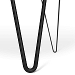 Стол журнальный с круглой столешницей из стекла на 3-х черных ножках Beige Marble варинант исполнения - 6 | Loft Concept в Нижнем Новгороде