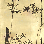 Обои ручная роспись Bamboo Quicksilver on Warm Gold gilded tea paper варинант исполнения - 1 | Loft Concept в Нижнем Новгороде