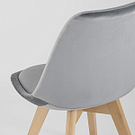 Стул с мягким велюровым сиденьем Arvika Grey варинант исполнения - 6 | Loft Concept в Нижнем Новгороде