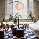 Дизайнерский журнальный стол чёрный изогнутой формы Alefy варинант исполнения - 2 | Loft Concept в Нижнем Новгороде