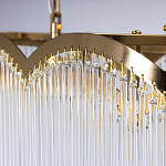 Люстра прямоугольная на цепях с прозрачными трубками и волнистым краем Nembus варинант исполнения - 7 | Loft Concept в Нижнем Новгороде