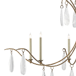 Люстра с прозрачными каплевидными подвесками Elegant Thin Chandelier варинант исполнения - 1 | Loft Concept в Нижнем Новгороде