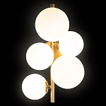 Бра с золотым основанием и 5-ю белыми шарообразными плафонами Bubble варинант исполнения - 1 | Loft Concept в Нижнем Новгороде