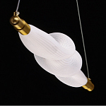 Люстра горизонтальная с волнистым белым плафоном Golden Swirl варинант исполнения - 8 | Loft Concept в Нижнем Новгороде