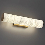 Бра с цилиндрическим плафоном из белого алебастра на прямоугольном основании Латунь Cryptocrystalline Stone варинант исполнения - 2 | Loft Concept в Нижнем Новгороде