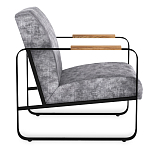 Кресло серый велюр с жесткими подлокотниками на полозьях Ashton варинант исполнения - 2 | Loft Concept в Нижнем Новгороде