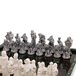 Шахматы Русские сказки с доской из натурального камня Змеевик Decorative Thematic Chess варинант исполнения - 2 | Loft Concept в Нижнем Новгороде