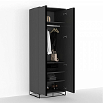 Двухдверный шкаф цвета графит Strict Lines варинант исполнения - 3 | Loft Concept в Нижнем Новгороде