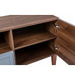 ТВ-тумба серая из массива бука с 2-мя дверками и ящиком Wenge Light варинант исполнения - 5 | Loft Concept в Нижнем Новгороде