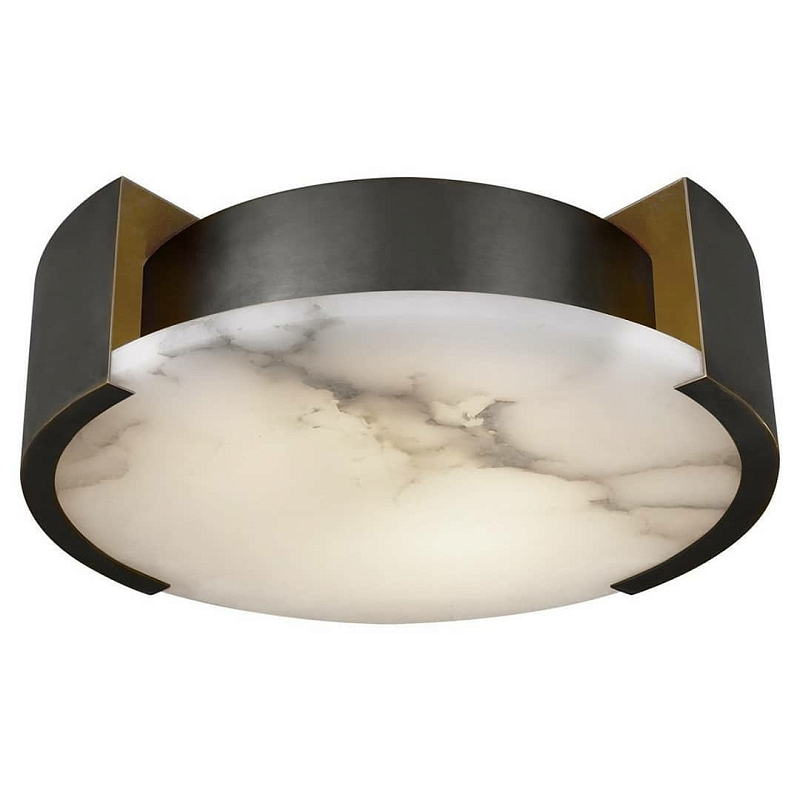 Потолочный светильник Melange Flush Mount Lamp black Черный Белый Мрамор Bianco в Нижнем Новгороде | Loft Concept 