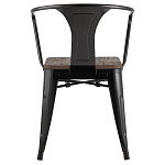 Черный глянцевый стул с сиденьем из натурального дерева TOLIX варинант исполнения - 4 | Loft Concept в Нижнем Новгороде