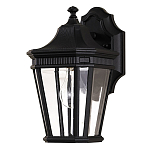 Настенный фонарь черного цвета с прозрачными стеклянным плафоном Feiss варинант исполнения - 6 | Loft Concept в Нижнем Новгороде