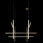 Люстра с 8-ю пересекающимися цилиндрическими плафонами на тонких тросах Trumpet tube варинант исполнения - 5 | Loft Concept в Нижнем Новгороде