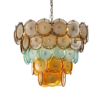 Люстра конусовидная с каскадом из разноцветных круглых подвесов Key Lustar варинант исполнения - 2 | Loft Concept в Нижнем Новгороде