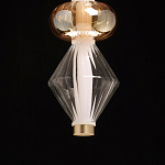 Подвесной светильник с вертикальной композицией из прозрачных и янтарных стеклянных шаров и ромбов Gabriel Scott Luna варинант исполнения - 18 | Loft Concept в Нижнем Новгороде