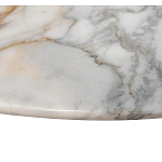Столик журнальный с круглой мраморной столешницей на трех опорах Marble Stone Drawing варинант исполнения - 4 | Loft Concept в Нижнем Новгороде