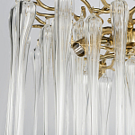 Люстра подвесная круглая в виде ветвей деревьев бронзового цвета с прозрачными подвесками-каплями Droplet Chandelier варинант исполнения - 5 | Loft Concept в Нижнем Новгороде