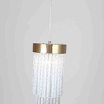 Подвесной светильник с прозрачными стеклянными подвесками и металлическим основанием Nembus варинант исполнения - 2 | Loft Concept в Нижнем Новгороде