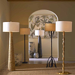 Торшер с фактурным массивным корпусом и тканевым цилиндрическим абажуром Textured Monolith варинант исполнения - 5 | Loft Concept в Нижнем Новгороде