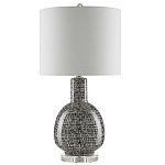 Настольная лампа с корпусом в форме амфоры и тканевым абажуром Warmth of Light варинант исполнения - 3 | Loft Concept в Нижнем Новгороде