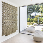 Панно на стену плетеное Макраме бежевый цвет  варинант исполнения - 6 | Loft Concept в Нижнем Новгороде