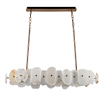 Подвесной светильник с фигурными элементами из белого алебастра Cryptocrystalline Stone варинант исполнения - 3 | Loft Concept в Нижнем Новгороде