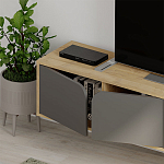ТВ-тумба подвесная цвета древесины с 4-мя темно-серыми дверцами SPARK TV STAND OAK ANTHRACITE варинант исполнения - 4 | Loft Concept в Нижнем Новгороде