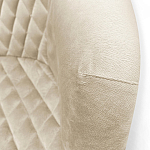 Барный стул со спинкой и подлокотниками на 4-х деревянных ножках Кремовый Велюр Ava Charm варинант исполнения - 4 | Loft Concept в Нижнем Новгороде