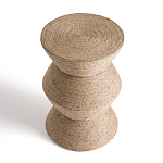 Приставной стол с отделкой из джута Juti D30 см варинант исполнения - 3 | Loft Concept в Нижнем Новгороде