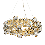 Люстра подвесная из золотых колец 57 см Golden Circles варинант исполнения - 1 | Loft Concept в Нижнем Новгороде