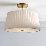 Потолочный светильник с белым плиссированным абажуром Ganglion варинант исполнения - 2 | Loft Concept в Нижнем Новгороде