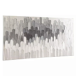 Панно декоративное с ручной росписью Gray Strokes варинант исполнения - 3 | Loft Concept в Нижнем Новгороде