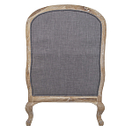 Кресло с пуфом с мягкой обивкой из льна Edward Armchair grey варинант исполнения - 3 | Loft Concept в Нижнем Новгороде