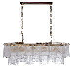 Люстра подвесная прямоугольная из рифленого стекла Fluted Glass Chandelier варинант исполнения - 2 | Loft Concept в Нижнем Новгороде