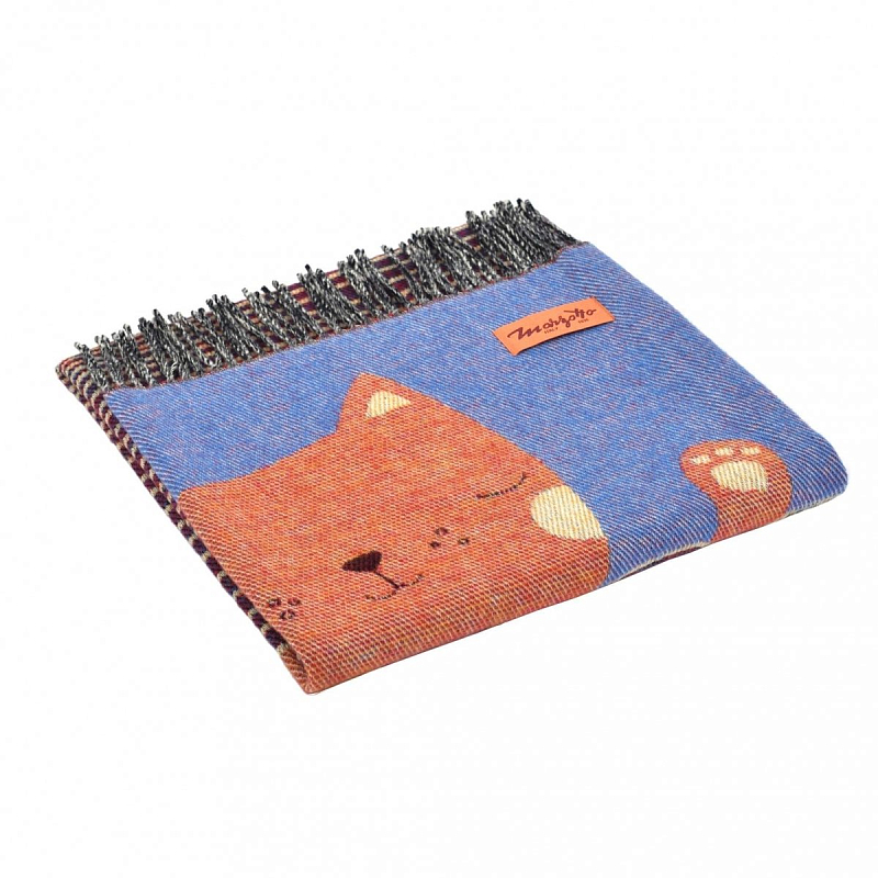 Плед CAT 1 Marzotto Синий Оранжевый в Нижнем Новгороде | Loft Concept 