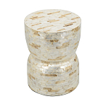 Приставной столик с мозаичным рисунком из раковин устриц Bone Inlay варинант исполнения - 4 | Loft Concept в Нижнем Новгороде