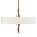 Люстра круглая с белым тканевым абажуром  White Light Diffuser варинант исполнения - 1 | Loft Concept в Нижнем Новгороде