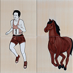 Дизайнерская плитка Конь бегун варинант исполнения - 1 | Loft Concept в Нижнем Новгороде