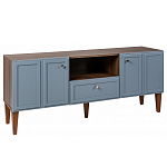 ТВ-тумба серая из массива бука с 2-мя дверками и ящиком Wenge Light варинант исполнения - 1 | Loft Concept в Нижнем Новгороде