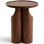 Круглый приставной стол из массива ореха Balu Wooden Side Table варинант исполнения - 2 | Loft Concept в Нижнем Новгороде